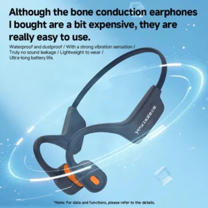 Home Bone Conduction Headphones Bluetooth 5.3 Wireless, 32Hrs Playtime IPX8 Waterproof, Sport Ear Hook Headset with Noise Cancelling