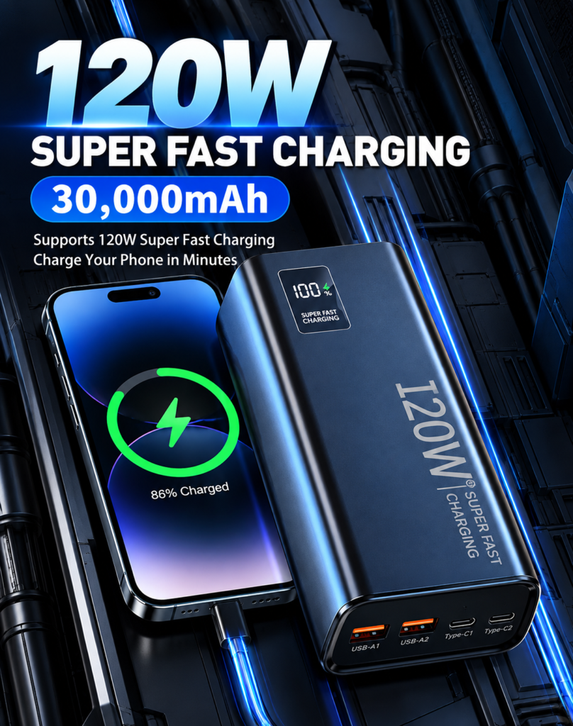 batterie 120w super recharge rapide