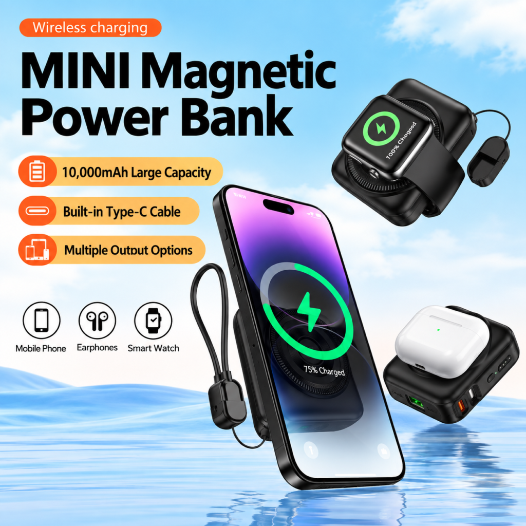 batterie magnétique compacte 10 000 mah